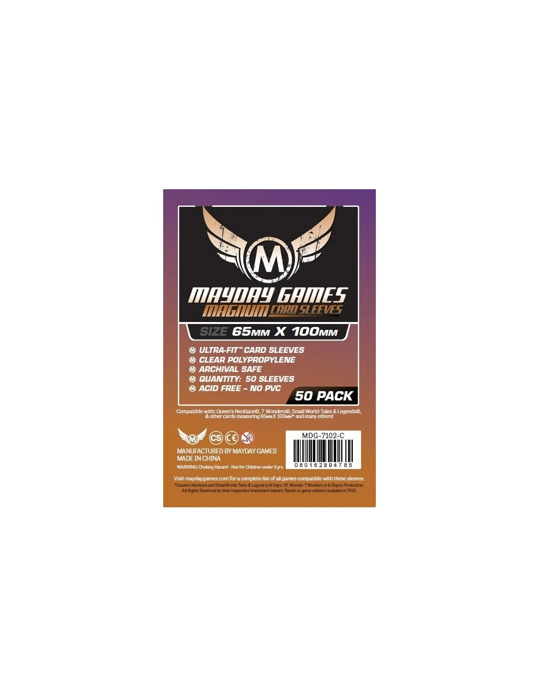 Mayday: 65mm X 100mm: Magnum Ultra-Fit - Purple (100 Stuks) 1 Mayday: 65mm X 100mm: Magnum Ultra-Fit - Purple (100 Stuks)