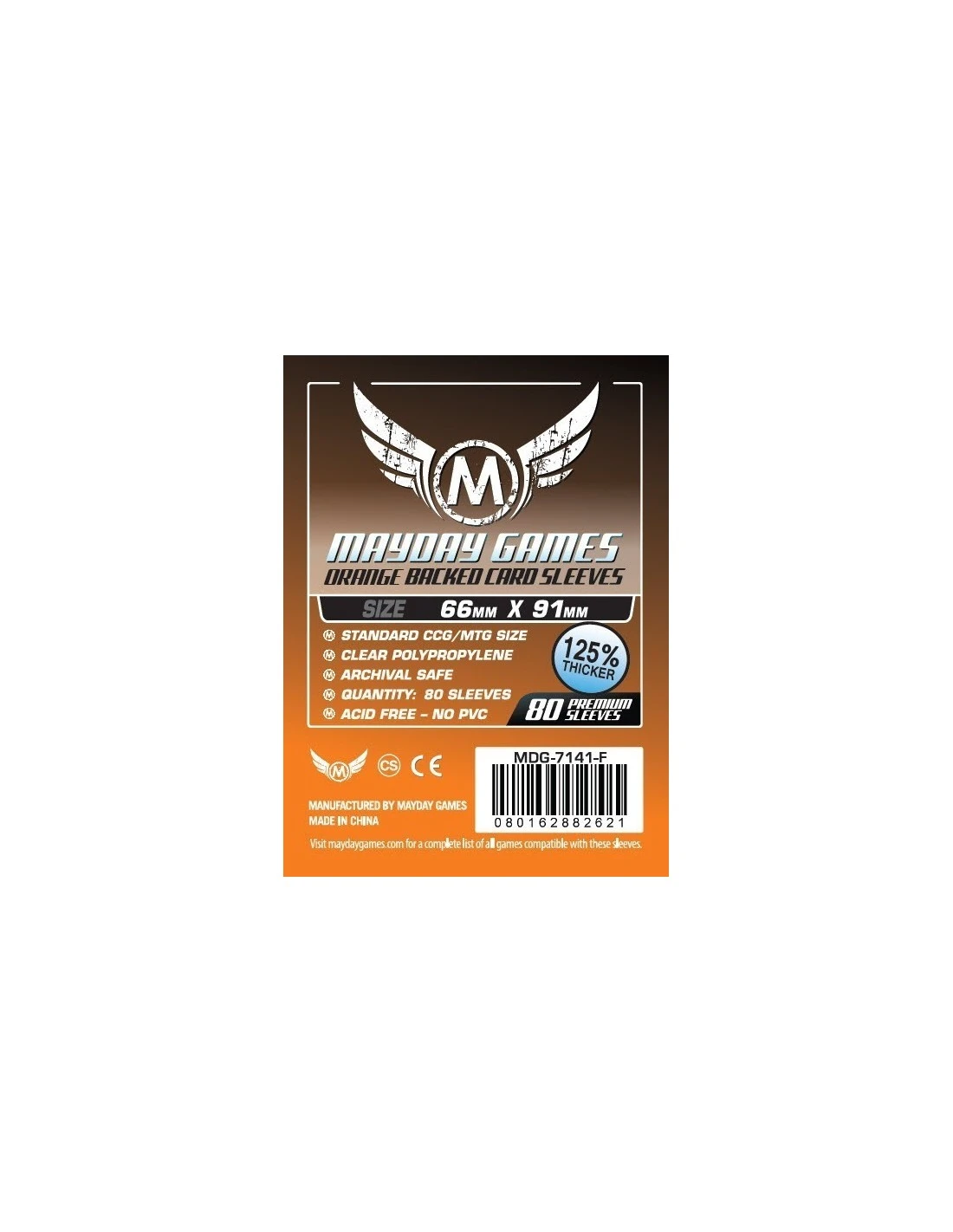 Mayday: 66mm X 91mm: MTG Pro Card Sleeves - Orange (80 Stuks) 1 Mayday: 66mm X 91mm: MTG Pro Card Sleeves - Orange (80 Stuks)