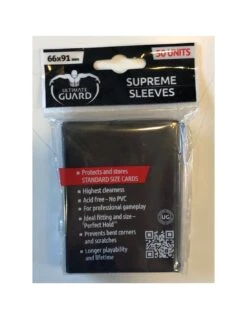 66mm X 91mm: Sleeves (50 Stuks) - Solid Black