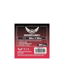 Mayday: 80mm X 80mm: Medium Square Game Sleeves (100 Stuks)