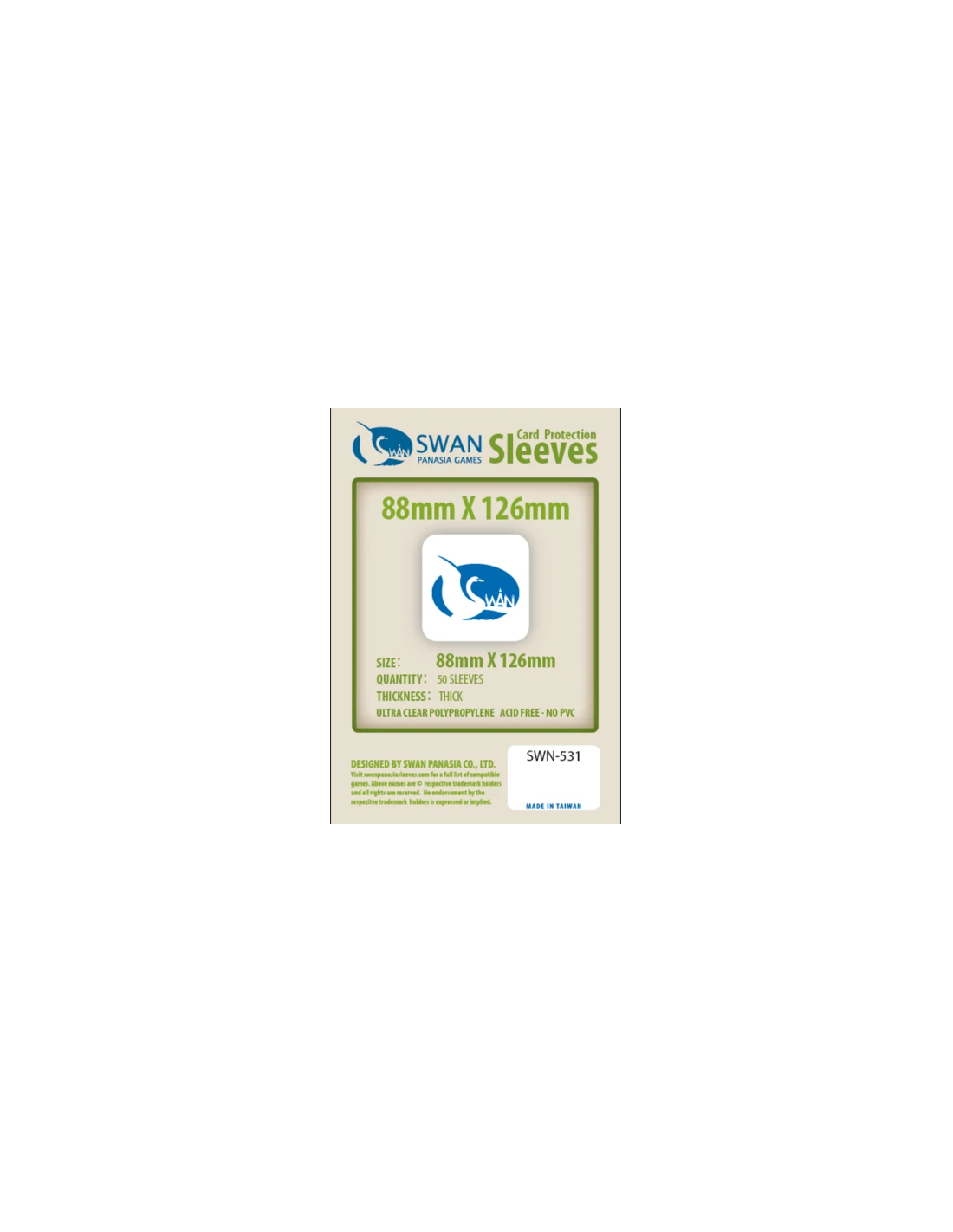 Swan: 88mm X 126mm: Sleeves Magic Large Thick (50) 1 Swan: 88mm X 126mm: Sleeves Magic Large Thick (50)