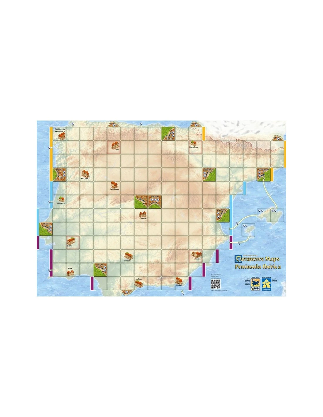 Carcassonne Maps: Peninsula Iberica 1 Carcassonne Maps: Peninsula Iberica