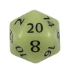 Dobbelsteen D20: Glow Jumbo Johnny 55mm White