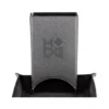 Fold Up Leather Dice Tower Black