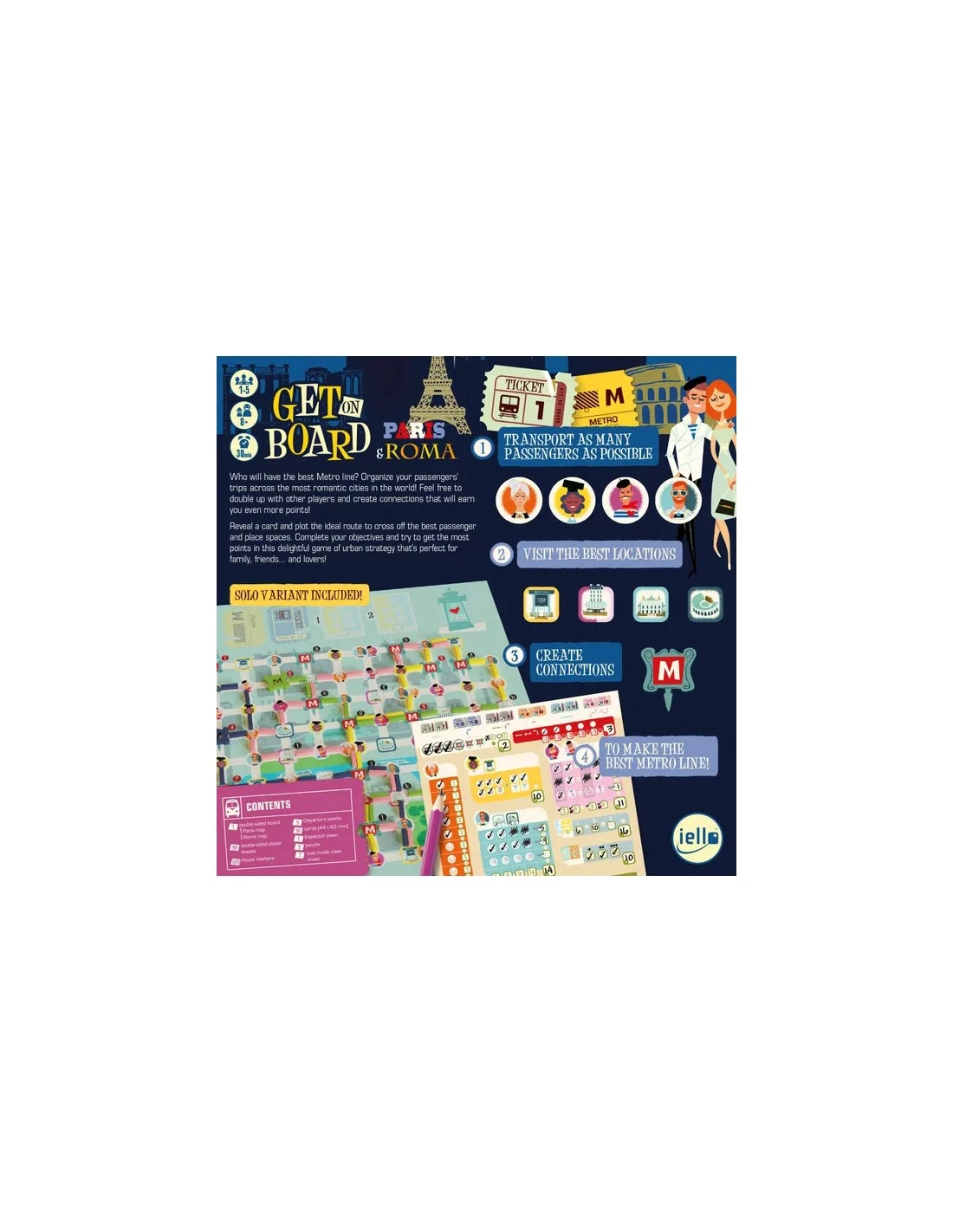 Iello Get On Board: Paris & Rome 2 Iello Get On Board: Paris & Rome - Afbeelding 2