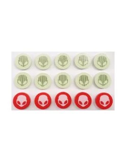 On Mars: Alien Invasion – Heat-Transferred Wooden Alien Action Tokens