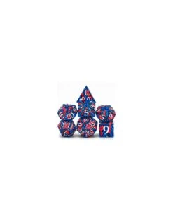 RPG Metal Dice Set Coral Reef Dragon Scale (7)