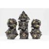 RPG Metal Dice Set Meteor Storm Black Hole (7)