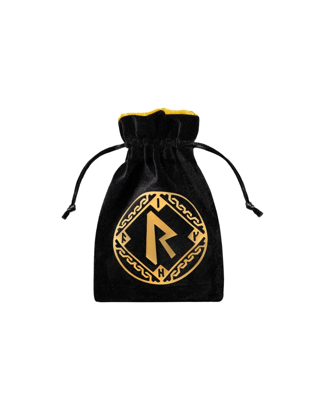 Runic Black & Golden Velour Dice Bag 1 Runic Black & Golden Velour Dice Bag