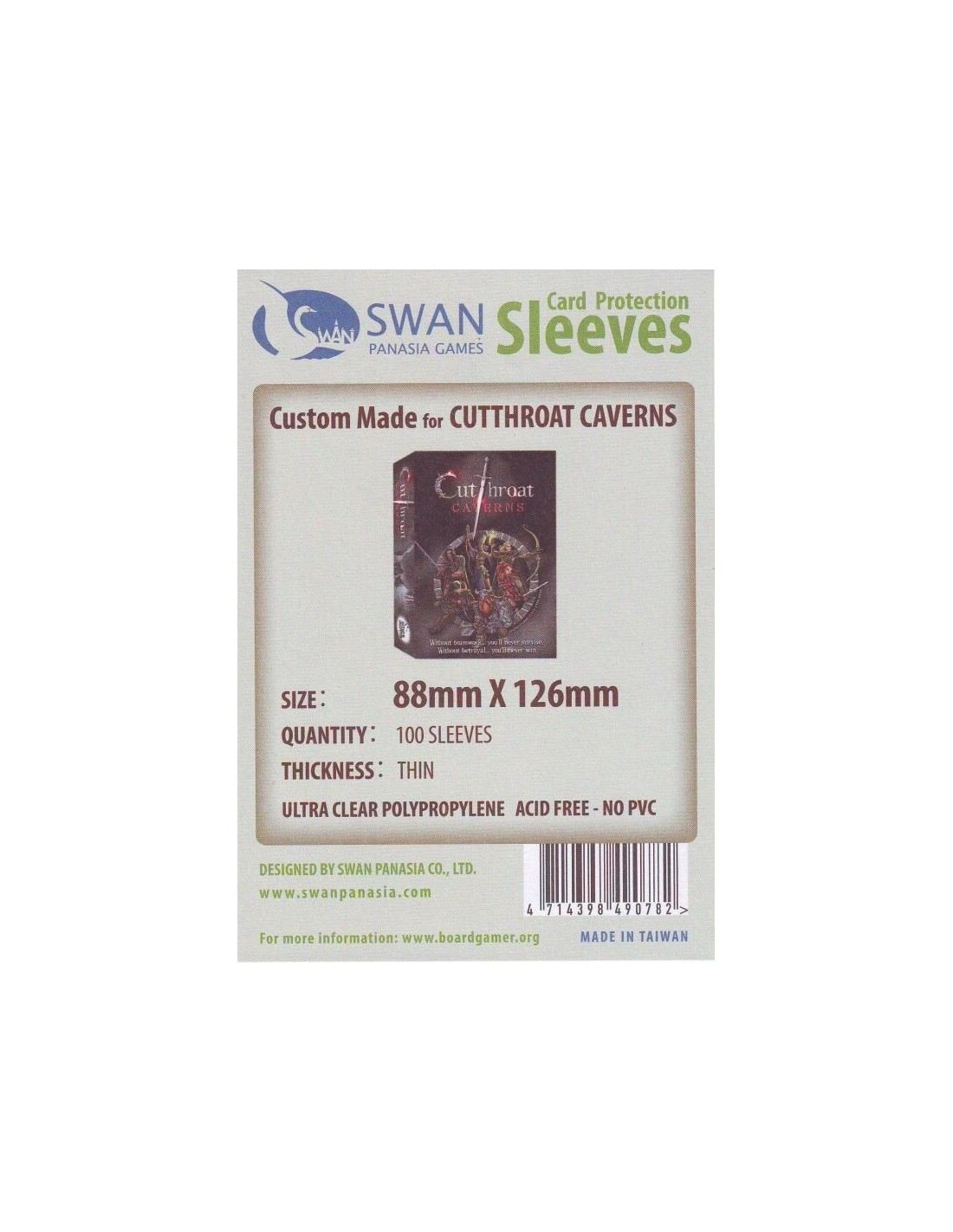 Swan: 88mm X 126mm: Sleeves (100 Stuks) 1 Swan: 88mm X 126mm: Sleeves (100 Stuks)