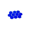 Transparant Hexagons 34mm (10x) - Blauw